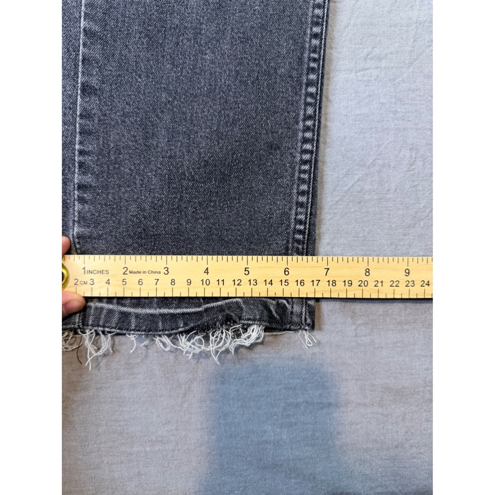 Levi's Jeans 511 Slim Fit Black Wash Distressed Hem Denim Men's Size 30x32 - Picture 2 of 13